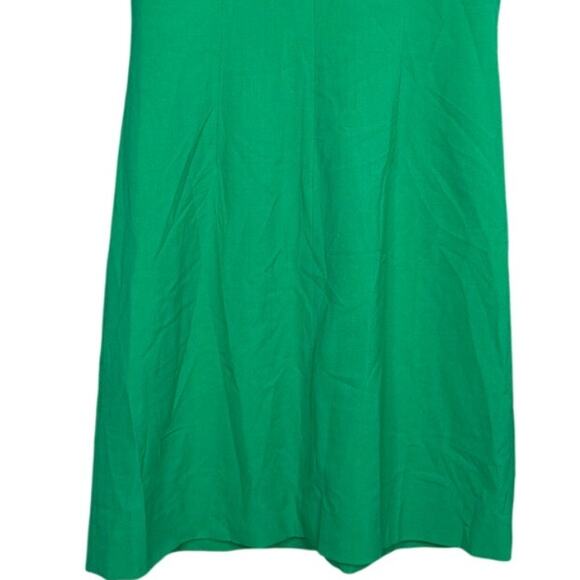 J. Crew Sleeveless Ruffle Neck Knee Length Sheath Dress 10 Modern Kelly Green - Picture 7 of 16